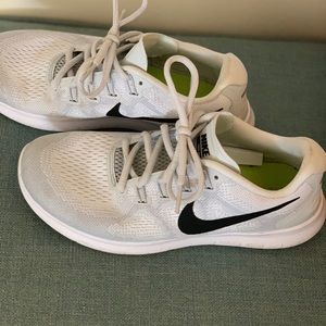 Nike Grey and White Sneakers